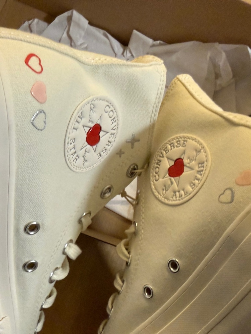 Converse Chuck Taylor All Star Lift Platform High "Y2K Heart" – Women's Size 7.5